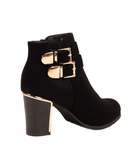 bottines femme noir et doré