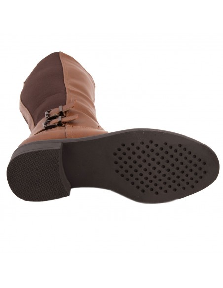 bottes cavalières camel femme