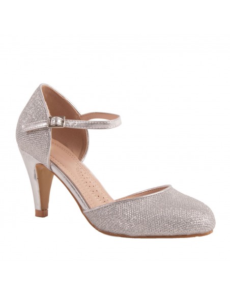 escarpin paillette argent