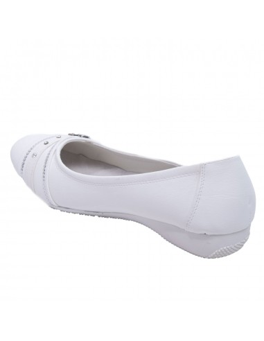 Ballerines noires souples semelle intérieure cuir & boucle décorative argentée strass