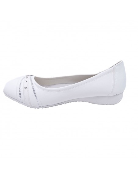 Ballerines noires souples semelle intérieure cuir & boucle décorative argentée strass