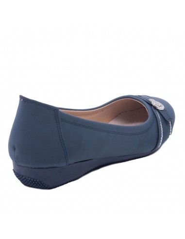 Ballerines noires souples semelle intérieure cuir & boucle décorative argentée strass