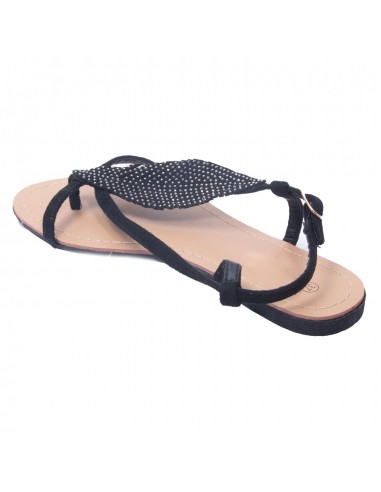 Sandales femme plume à strass avec brides nus pied et semelle cuir