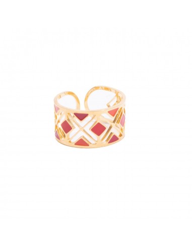 Bague femme épaisse acier inoxydable motif ajouré coloré bijoux réglable Bague femme épaisse acier inoxydable motif ajouré coloré bijoux réglable