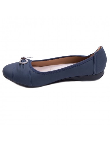 Ballerines noires souples semelle intérieure cuir & boucle décorative argentée strass