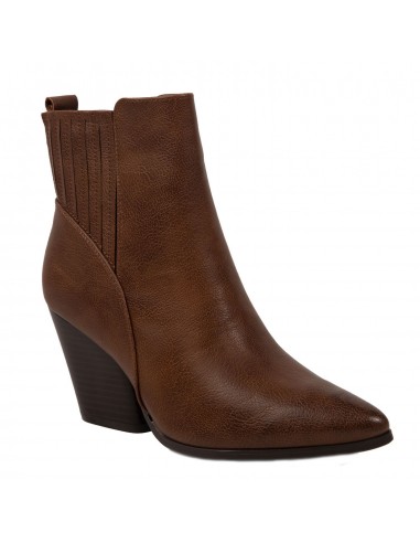 Bottines à talon femme & bout pointu élastique côté Bottines à talon femme & bout pointu élastique côté
