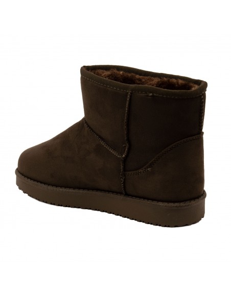 Bottes fourrées femme basse forme boots fourrure synthétique