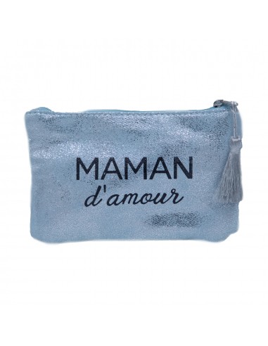 Pochette trousse coton cadeau personnalisé " Maman d'amour " maquillage