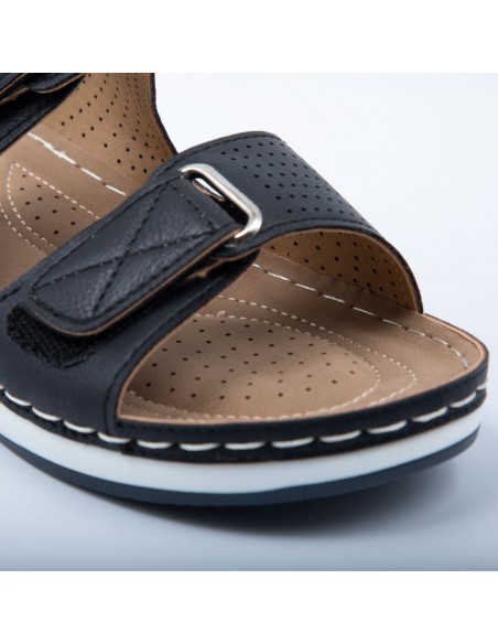 Mules orthopédiques Sabot Chausson femme à double lanières réglables pied sensible en simili cuir 36 au 41