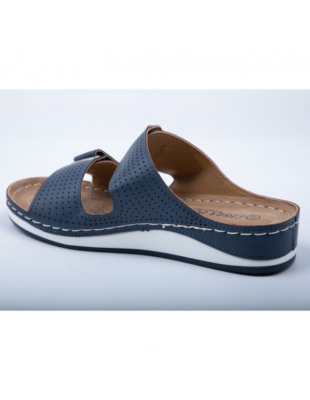 Mules orthopédiques Sabot Chausson femme à double lanières réglables pied sensible en simili cuir 36 au 41