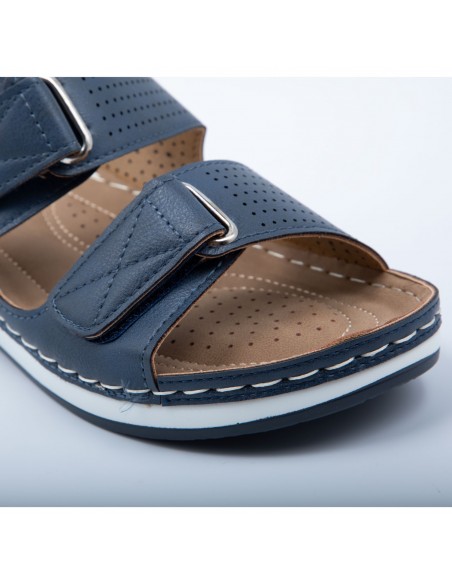 Mules orthopédiques Sabot Chausson femme à double lanières réglables pied sensible en simili cuir 36 au 41