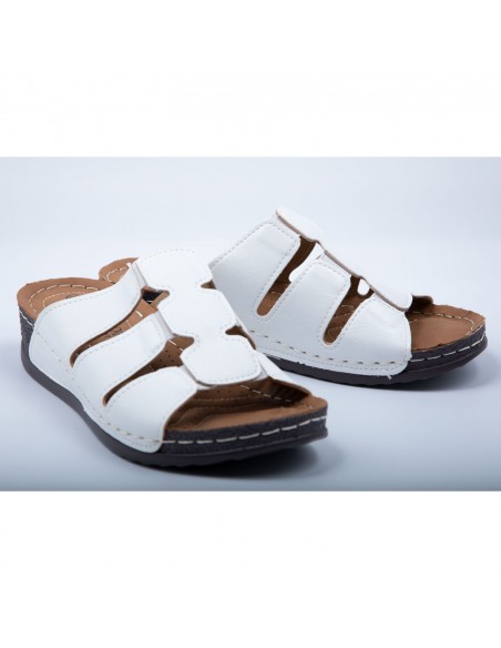 Sandales Femme Confort – Mules Orthopédiques, Semelle Antidérapante & Légère – Chaussures Mode Noir Vernis, Noir Mat, Doré