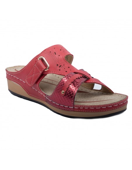 Mules Femme Confortables en Simili Cuir - Mules Orthopédiques avec Semelle Anatomique et Bride Réglable 35-42