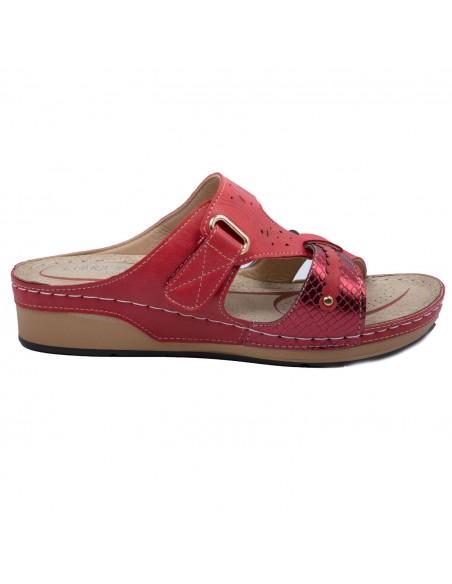 Mules Femme Confortables en Simili Cuir - Mules Orthopédiques avec Semelle Anatomique et Bride Réglable 35-42