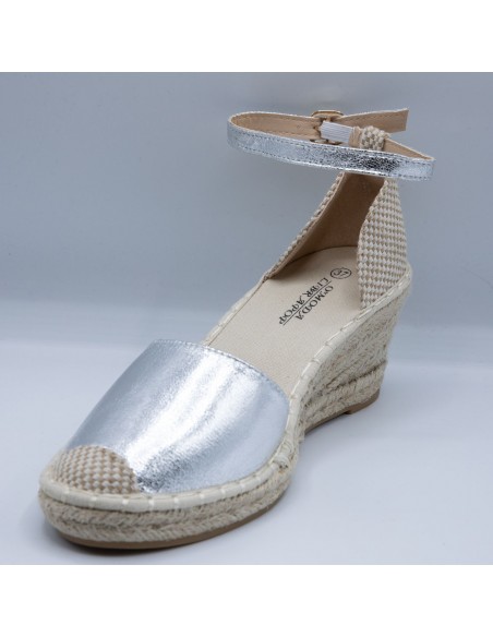 Espadrilles Femme Compensées Confortables 6 cm – Sandales Été Élégantes en Toile & Corde avec Bride Cheville