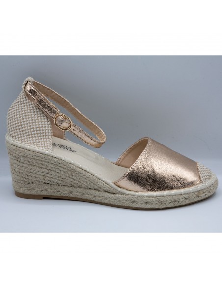 Espadrilles Femme Compensées Confortables 6 cm – Sandales Été Élégantes en Toile & Corde avec Bride Cheville