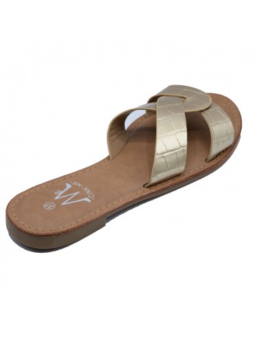 Claquettes femme en simili cuir bride...