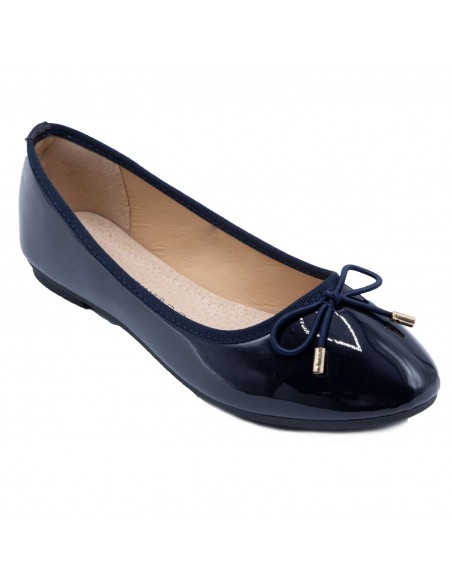 Ballerines femme classiques vernies semelle intérieure cuir