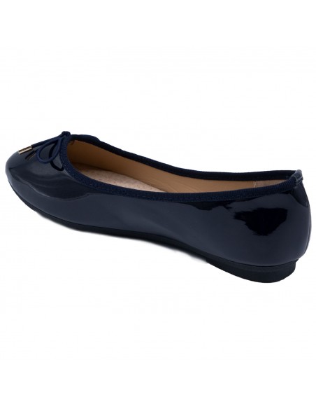 Ballerines femme classiques vernies semelle intérieure cuir