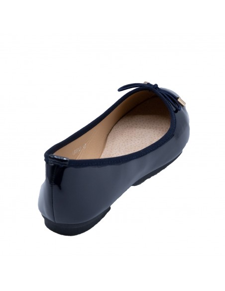 Ballerines femme classiques vernies semelle intérieure cuir