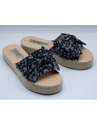 Mules plateforme corde plage femme...