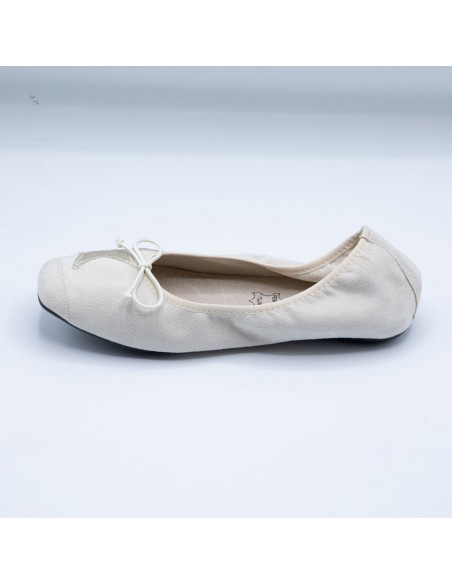 Ballerines Femme en Daim avec Semelle Intérieure Cuir motif Etoile Pailletée