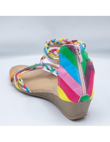 Sandales femme petit talon compensé...