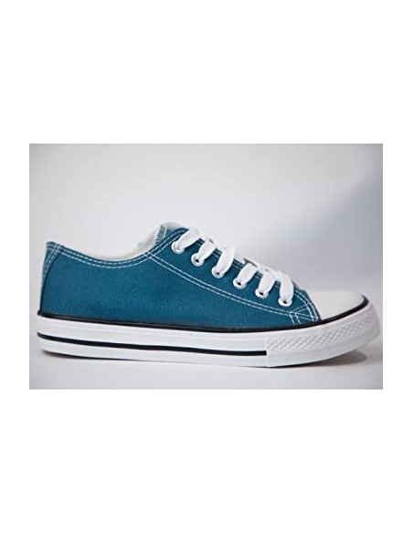 Baskets toile tennis femme semelle caoutchouc blanc,bordeaux,noir,bleu marine,jaune,kaki