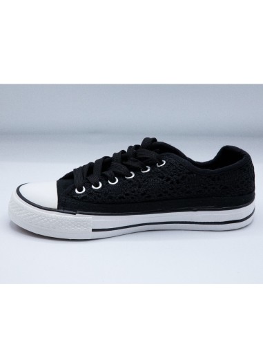 Baskets Femme en dentelle -...