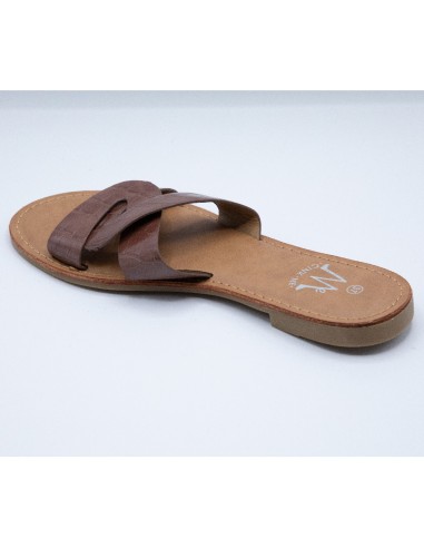 Claquettes femme en simili cuir bride...