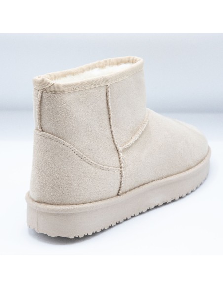 Bottes fourrées femme hiver forme boots basses à fourrure synthétique chaude & antidérapante