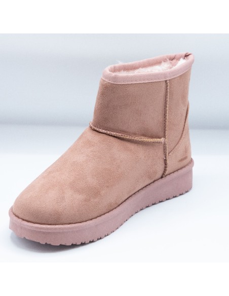 Bottes fourrées femme hiver forme boots basses à fourrure synthétique chaude & antidérapante