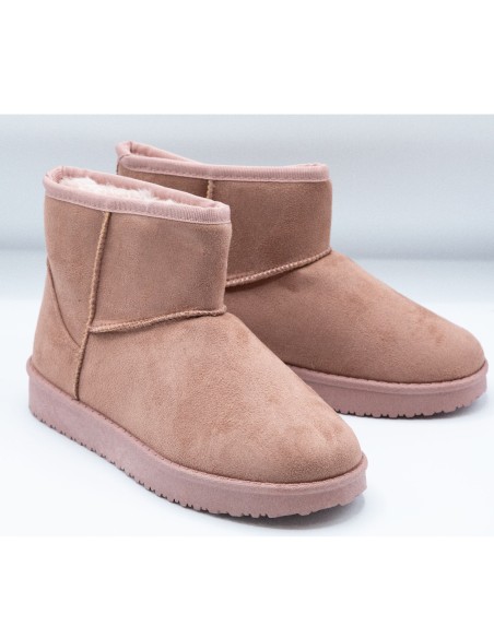 Bottes fourrées femme hiver forme boots basses à fourrure synthétique chaude & antidérapante