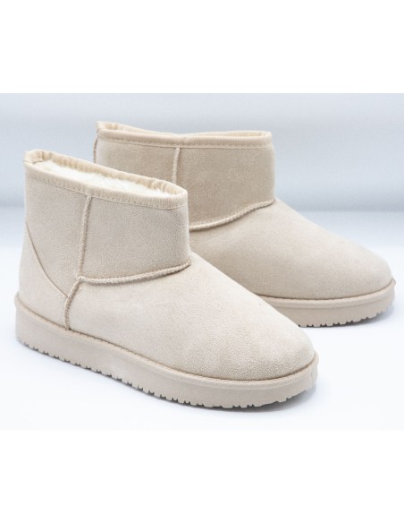 Bottes fourrées femme hiver forme boots basses à fourrure synthétique chaude & antidérapante