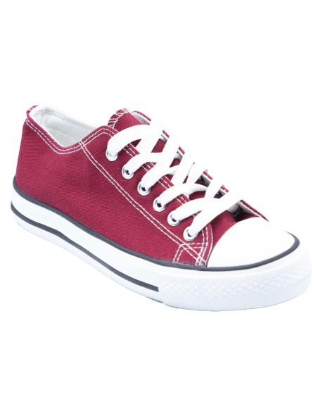 Baskets toile tennis femme semelle caoutchouc blanc,bordeaux,noir,bleu marine,jaune,kaki