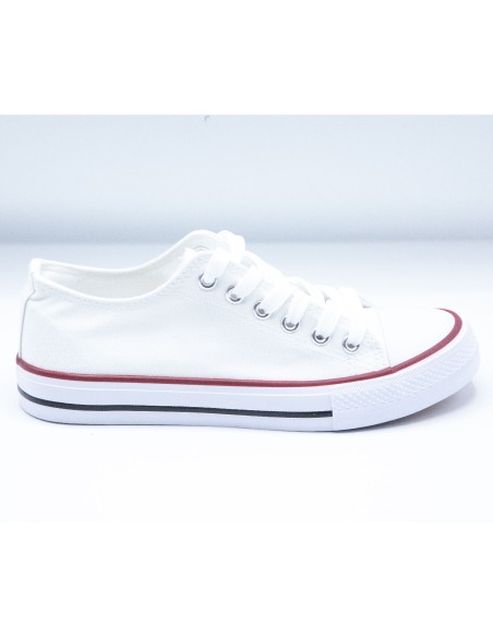 Baskets toile tennis femme semelle caoutchouc blanc,bordeaux,noir,bleu marine,jaune,kaki