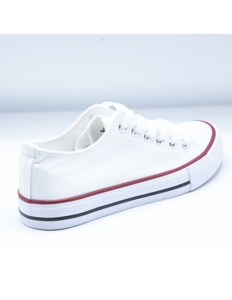 Baskets toile tennis femme semelle caoutchouc blanc,bordeaux,noir,bleu marine,jaune,kaki