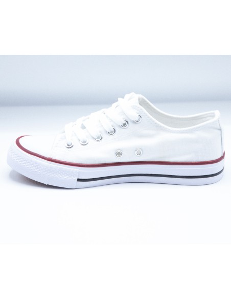 Baskets toile tennis femme semelle caoutchouc blanc,bordeaux,noir,bleu marine,jaune,kaki