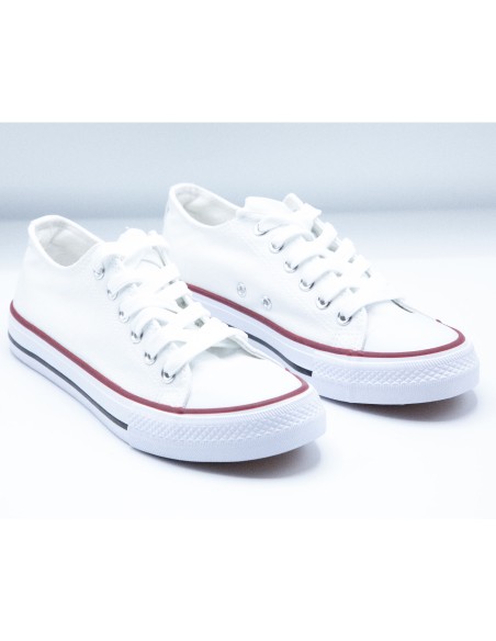 Baskets toile tennis femme semelle caoutchouc blanc,bordeaux,noir,bleu marine,jaune,kaki