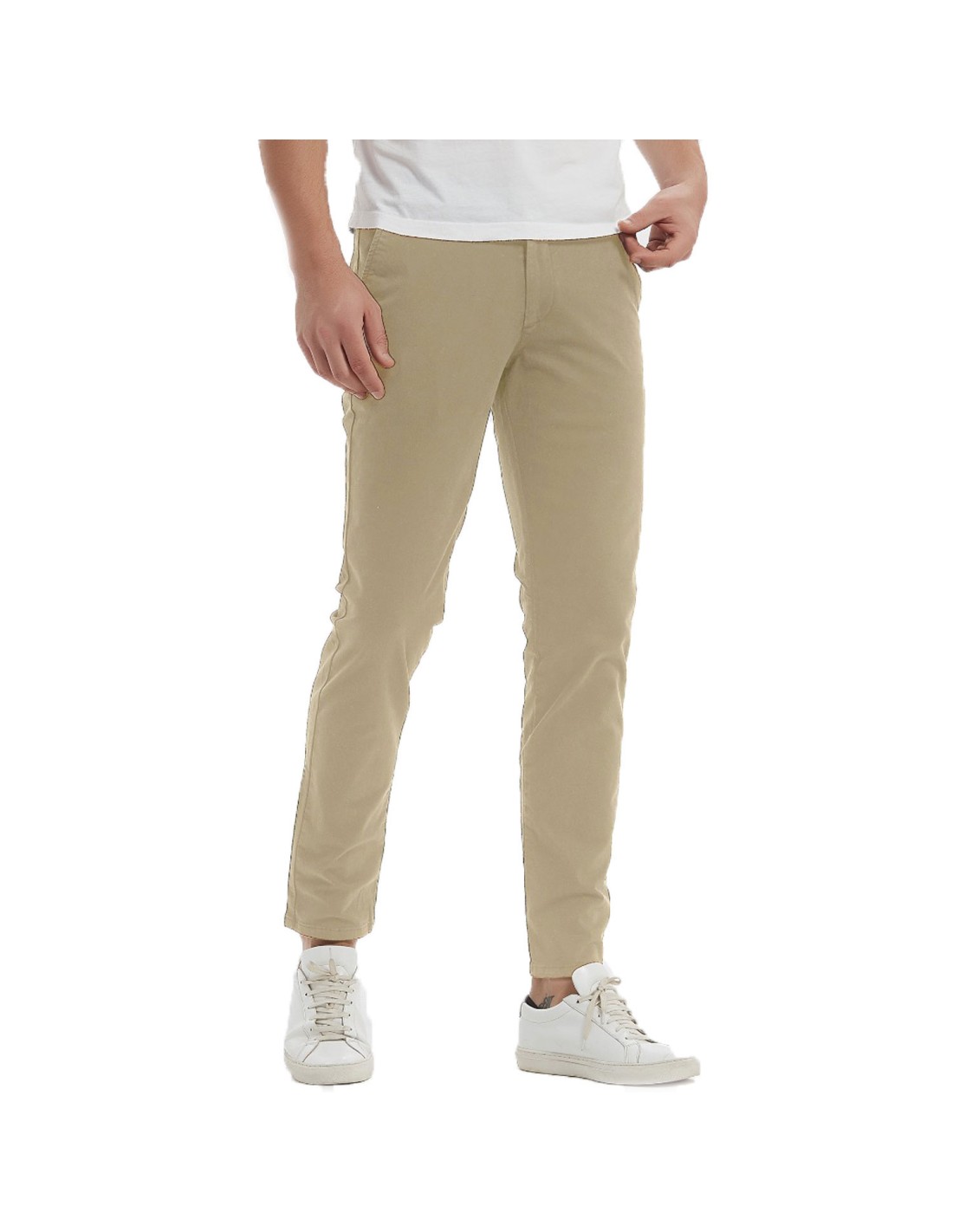 Pantalon chino coupe slim avec poches latérales De Bijenkorf Homme Vêtements Pantalons & Jeans Pantalons Chinos 