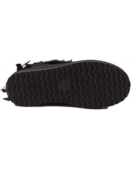 Bottes fourrées femme hiver , chaudes et confortables avec ruban satiné et fourrure intérieure , antidérapante