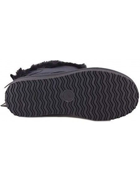 Bottes fourrées femme hiver , chaudes et confortables avec ruban satiné et fourrure intérieure , antidérapante