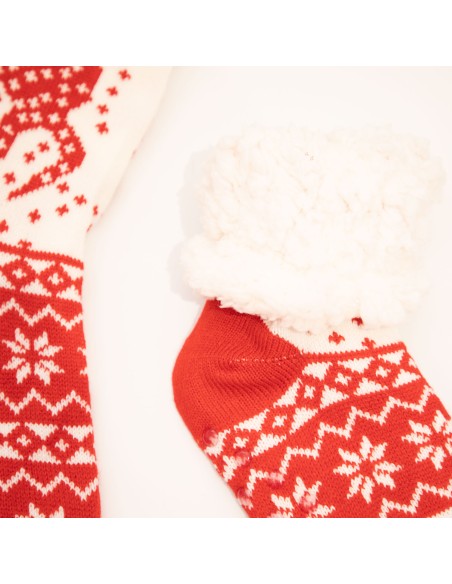 Chaussettes de Noël polaire femme adulte fourrées chaudes idée cadeau - Chaussons / Chaussettes antidérapants