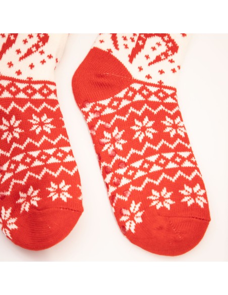 Chaussettes de Noël polaire femme adulte fourrées chaudes idée cadeau - Chaussons / Chaussettes antidérapants