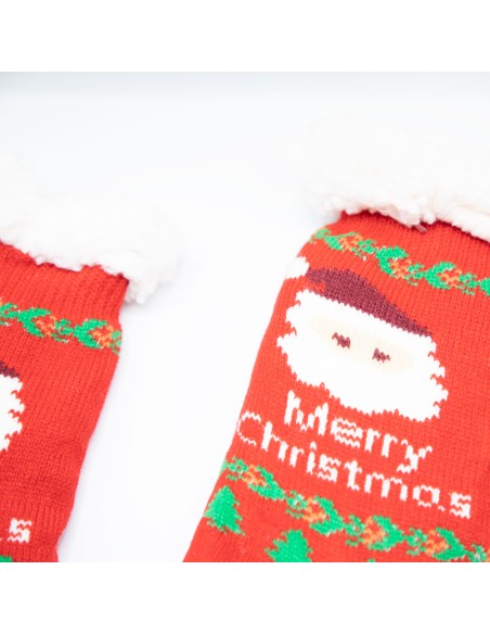 Chaussettes de Noël polaire femme adulte fourrées chaudes idée cadeau - Chaussons / Chaussettes antidérapants