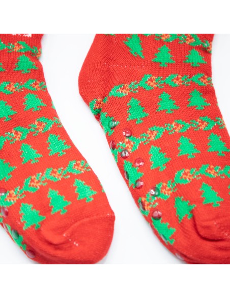 Chaussettes de Noël polaire femme adulte fourrées chaudes idée cadeau - Chaussons / Chaussettes antidérapants
