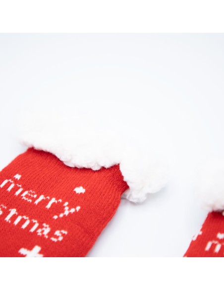 Chaussons Chaussette de Noël pour enfant fille & garçon fourré antidérapant