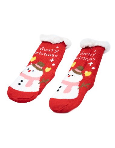 Chaussons Chaussette de Noël pour enfant fille & garçon fourré antidérapant