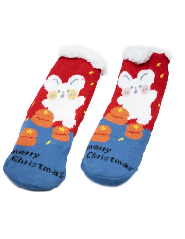 Chaussons Chaussette de Noël pour enfant fille & garçon fourré antidérapant