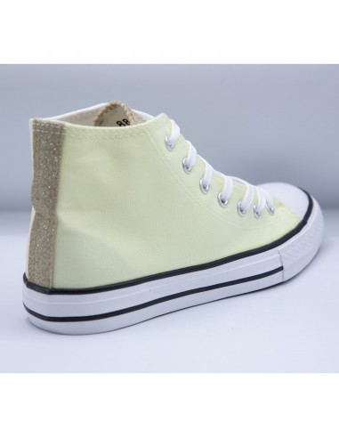 Tennis montantes en toile femme...